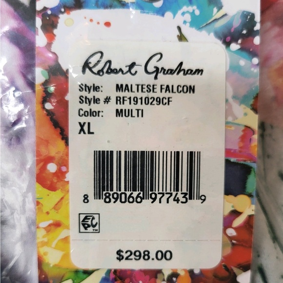 Robert Graham NWT Maltese Falcon shirt in multi-color. Love the style and design - Picture 2 of 8